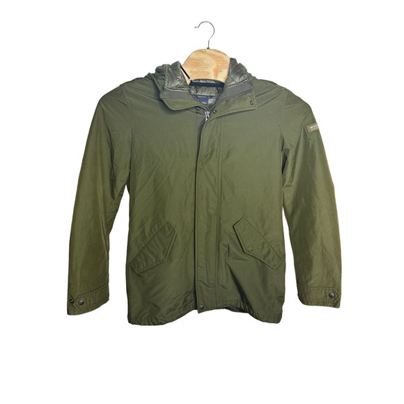 Woolrich Green Ramar Cloth Removable Down Jacket Lined Parka Size Medium Men's - Picture 2 of 16